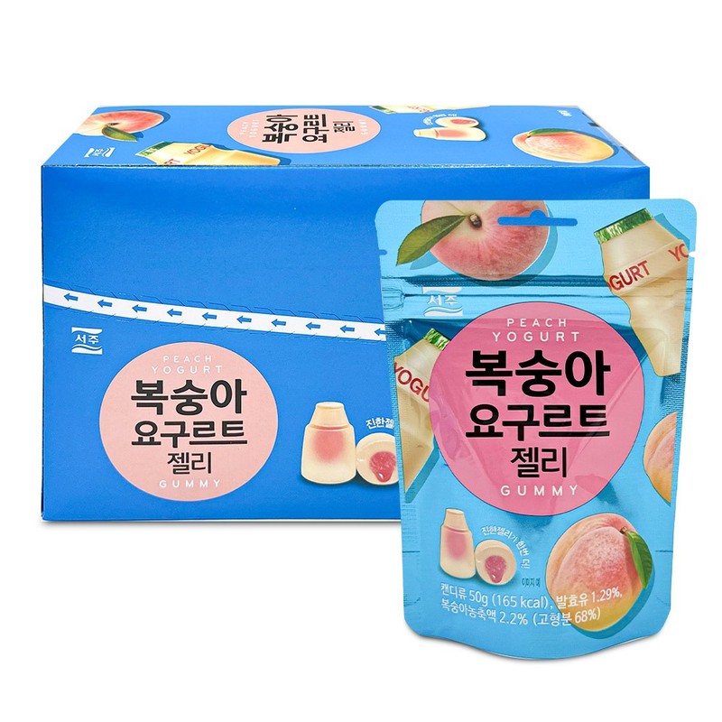 서주 복숭아 요구르트 젤리 50gx8개 1통
