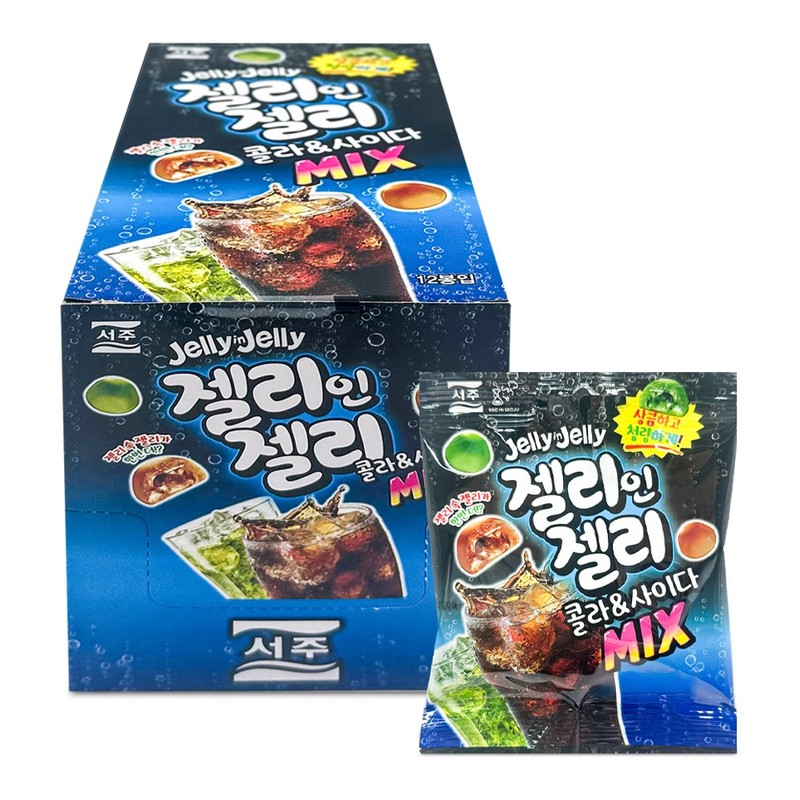 서주 젤리인젤리 콜라 사이다 40gx12개 1통