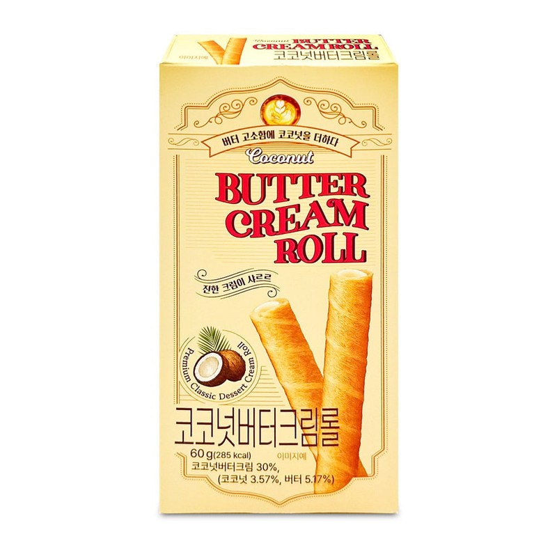코코넛 버터크림 롤 60g 홈카페 디저트