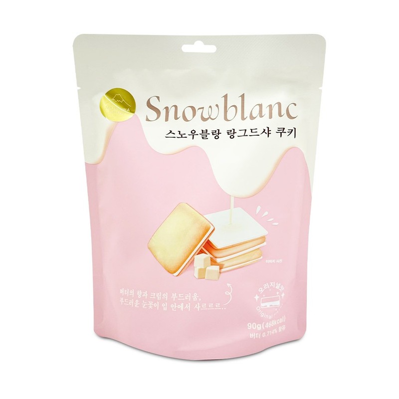 스노우 블랑 랑그드샤 쿠키 오리지널맛 90g 부드러운