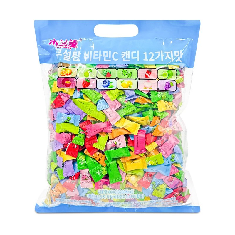 무설탕 비타민C 캔디 12가지맛 800g 대용량 캔디