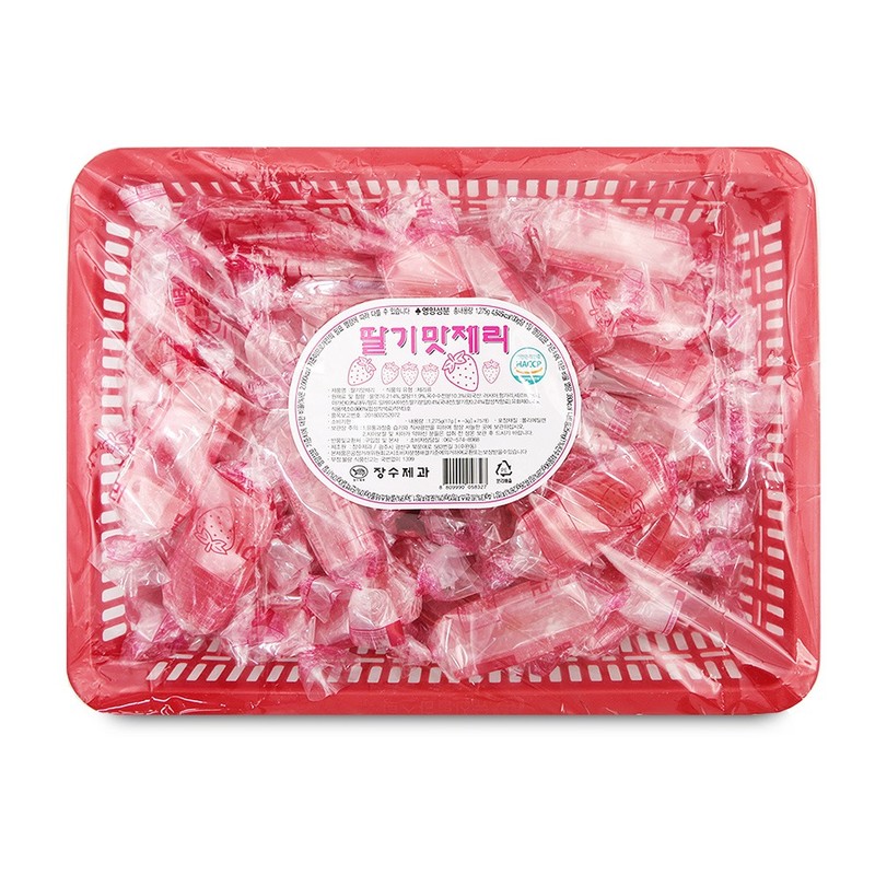 장수 딸기맛 제리 1275g 옛날젤리 사탕 아이들간식
