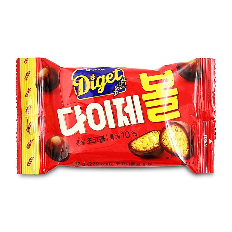 오리온 다이제볼 42g 스낵 야식
