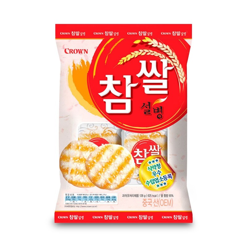 크라운 참쌀설병 128g