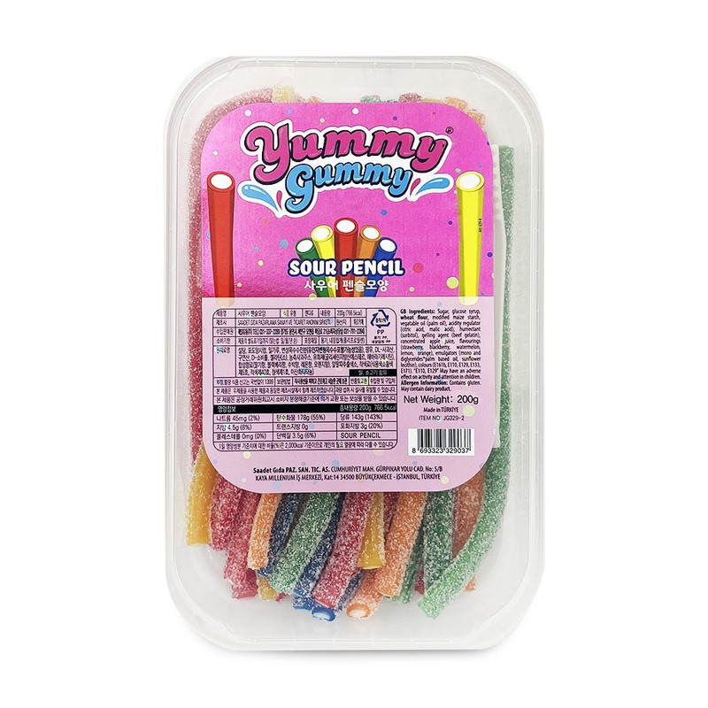 야미 사우어 펜슬모양 젤리 200g