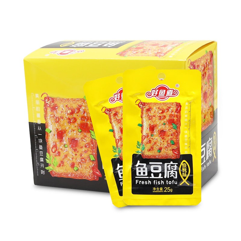 중국간식 유도우푸 샤오카오웨이 바베큐맛 25gx20개 1통 어두부 어묵