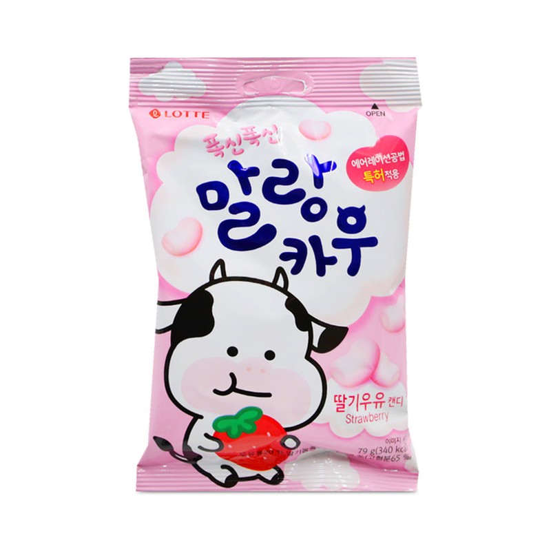폭신폭신 말랑카우 딸기우유 캔디 79g 소프트캔디