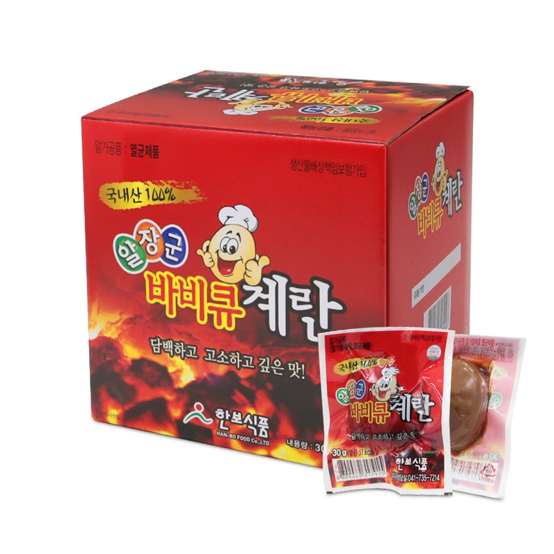 알장군 바비큐 계란 30gx30개 1통 스낵 야식