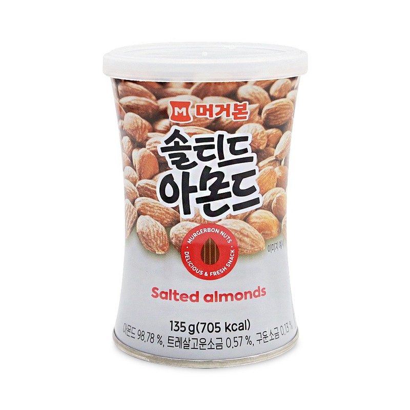 머거본 솔티드 아몬드 135g 캔
