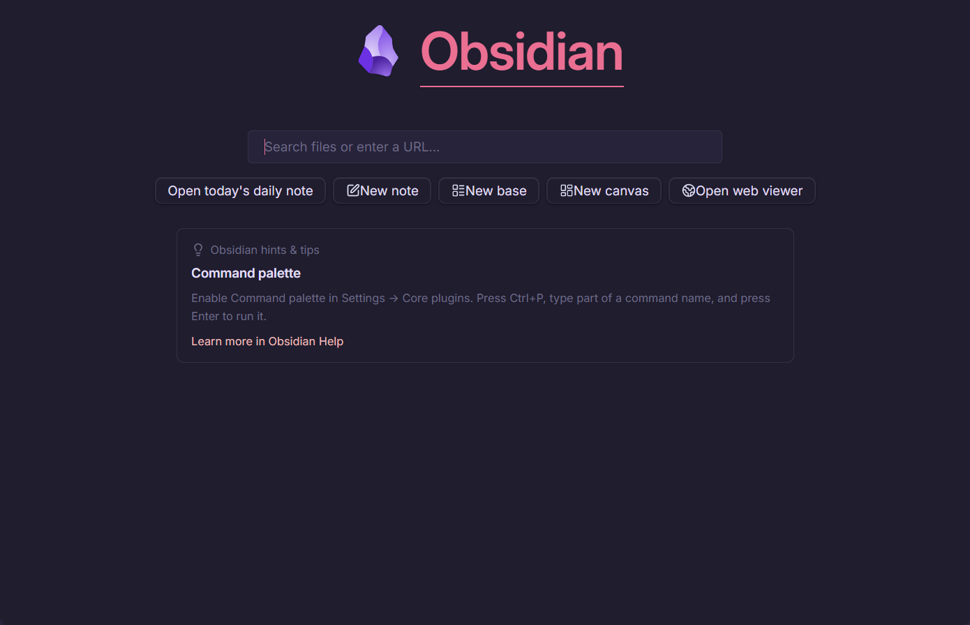Beginner hints and tips in Obsidian