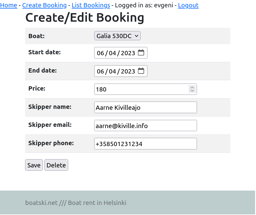 Modify booking