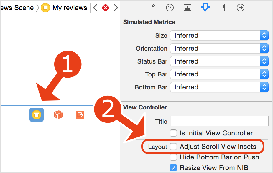 Clear "Adjust Scroll View Insets" in your View Controller.
