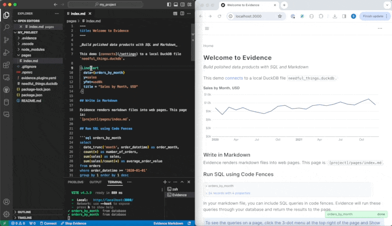 Evidence Side-by-Side