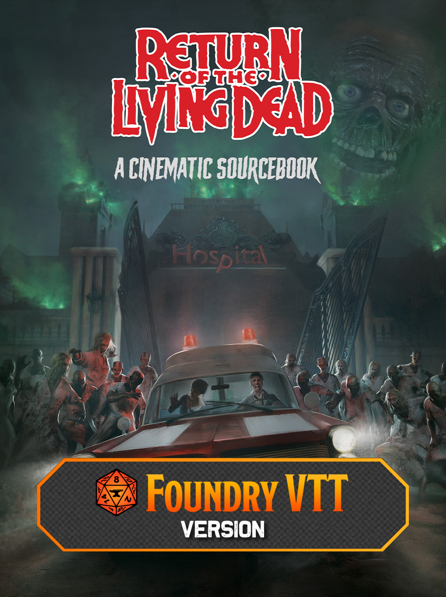 Cover artwork for the Return of the Living Dead Cinematic Sourcebook.