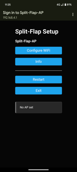 Screenshot WiFi Portal