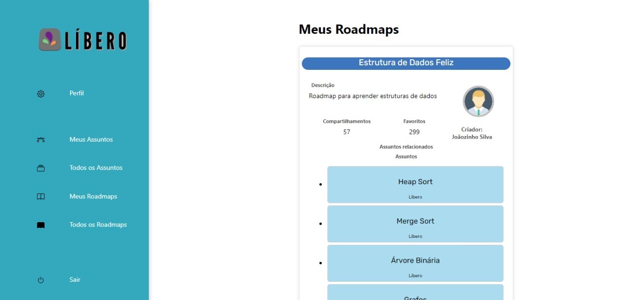 Screenshot de Roadmap