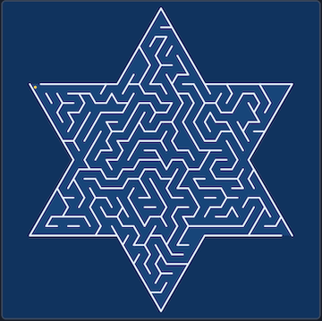 Star-shaped maze