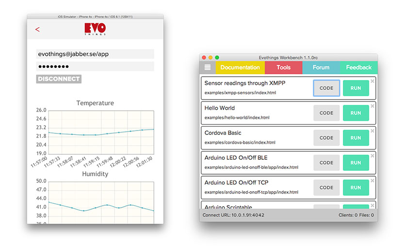 Sensors example application.