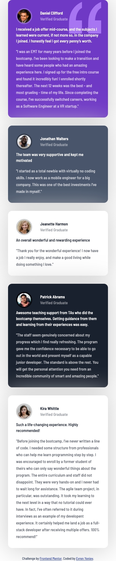 GitHub - evrendev/testimonals-grid-section: Testimonals grid section ...