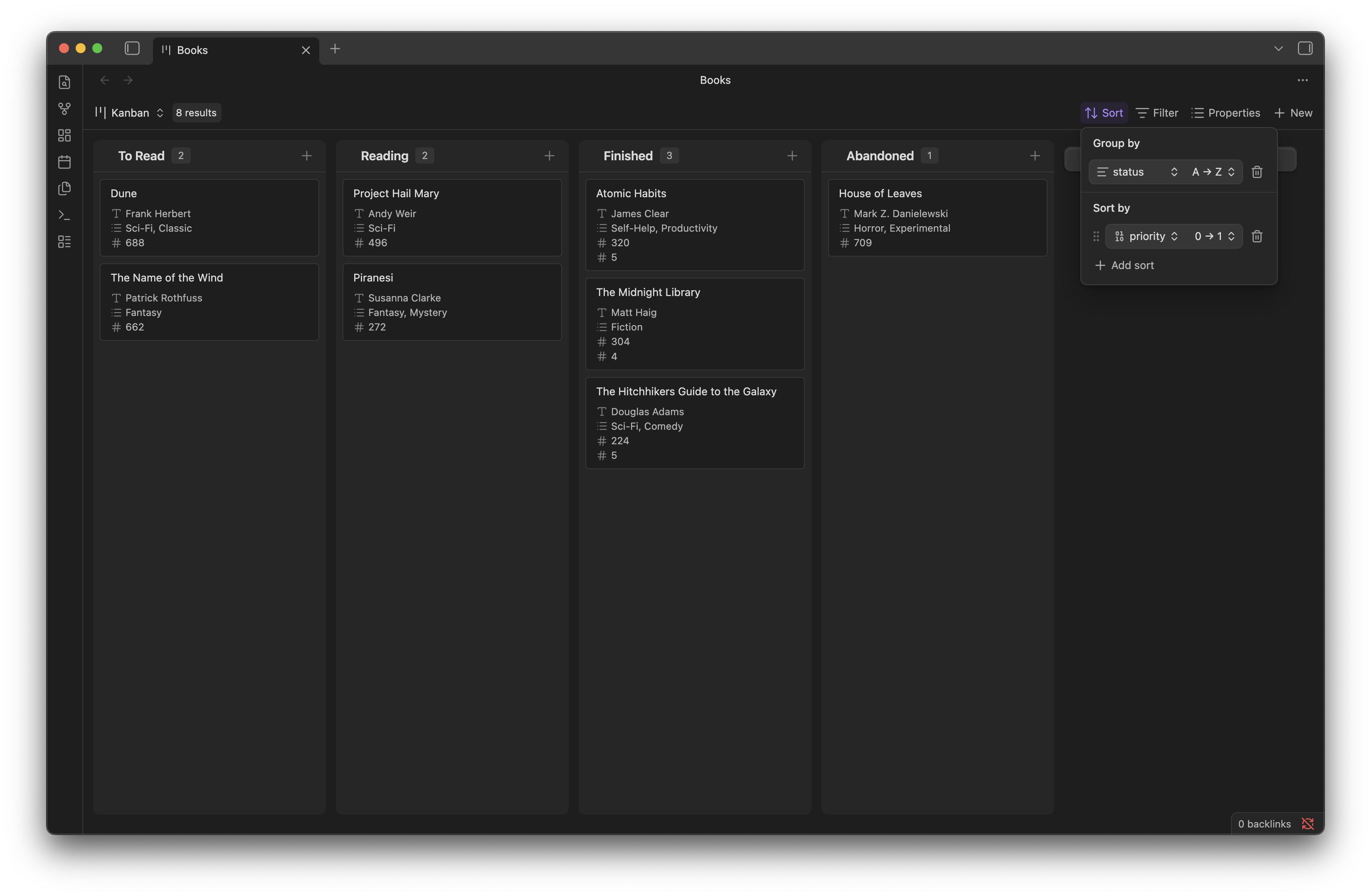 Bases Kanban Screenshot