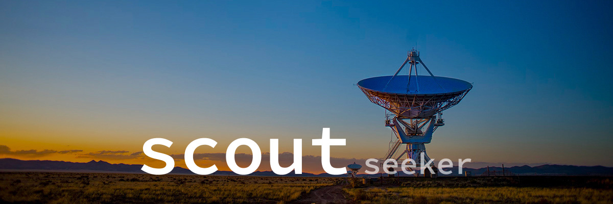 Banner with large array and scout-seeker title