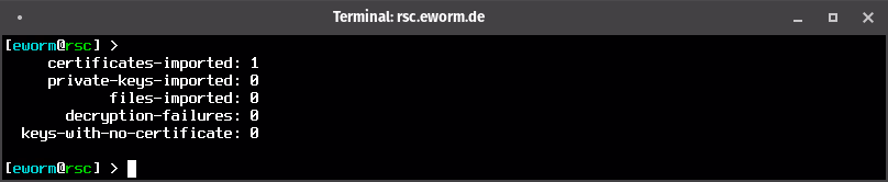 screenshot: import certs