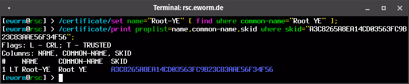 screenshot: check certs