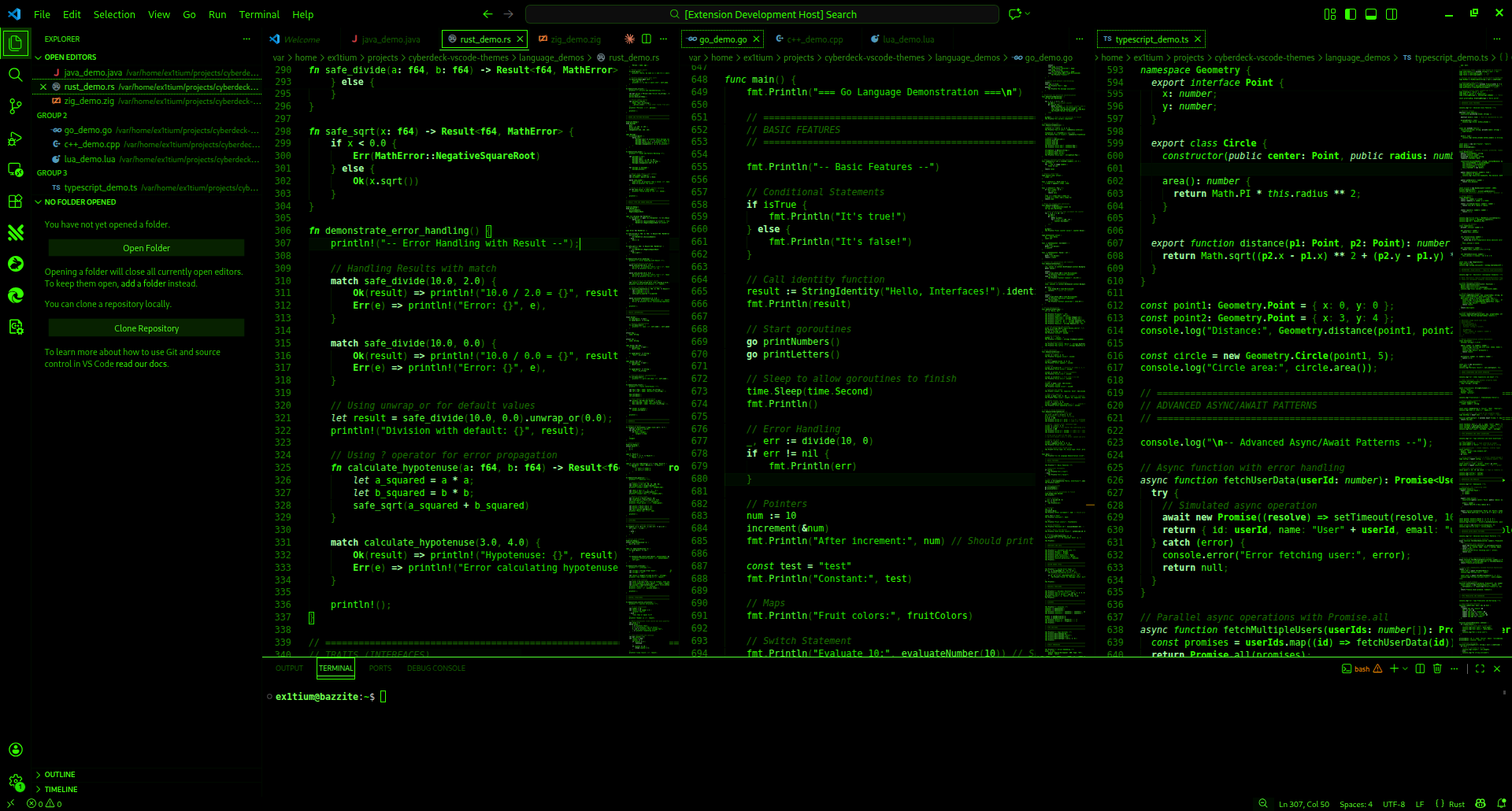 Cyberdeck Monochrome Green Theme