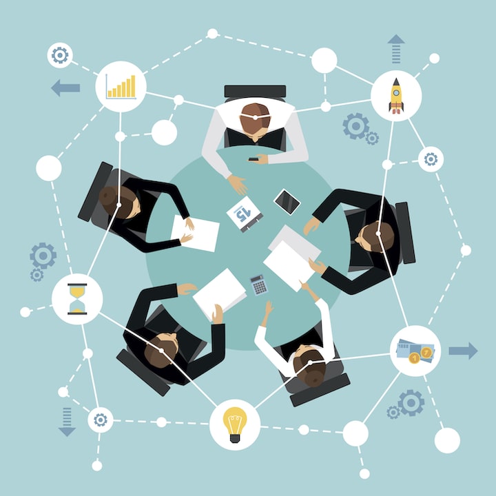 Équipe professionnelle de gestion de visibilité en ligne