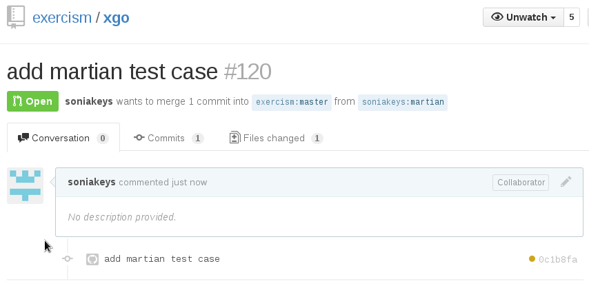 a new pull request