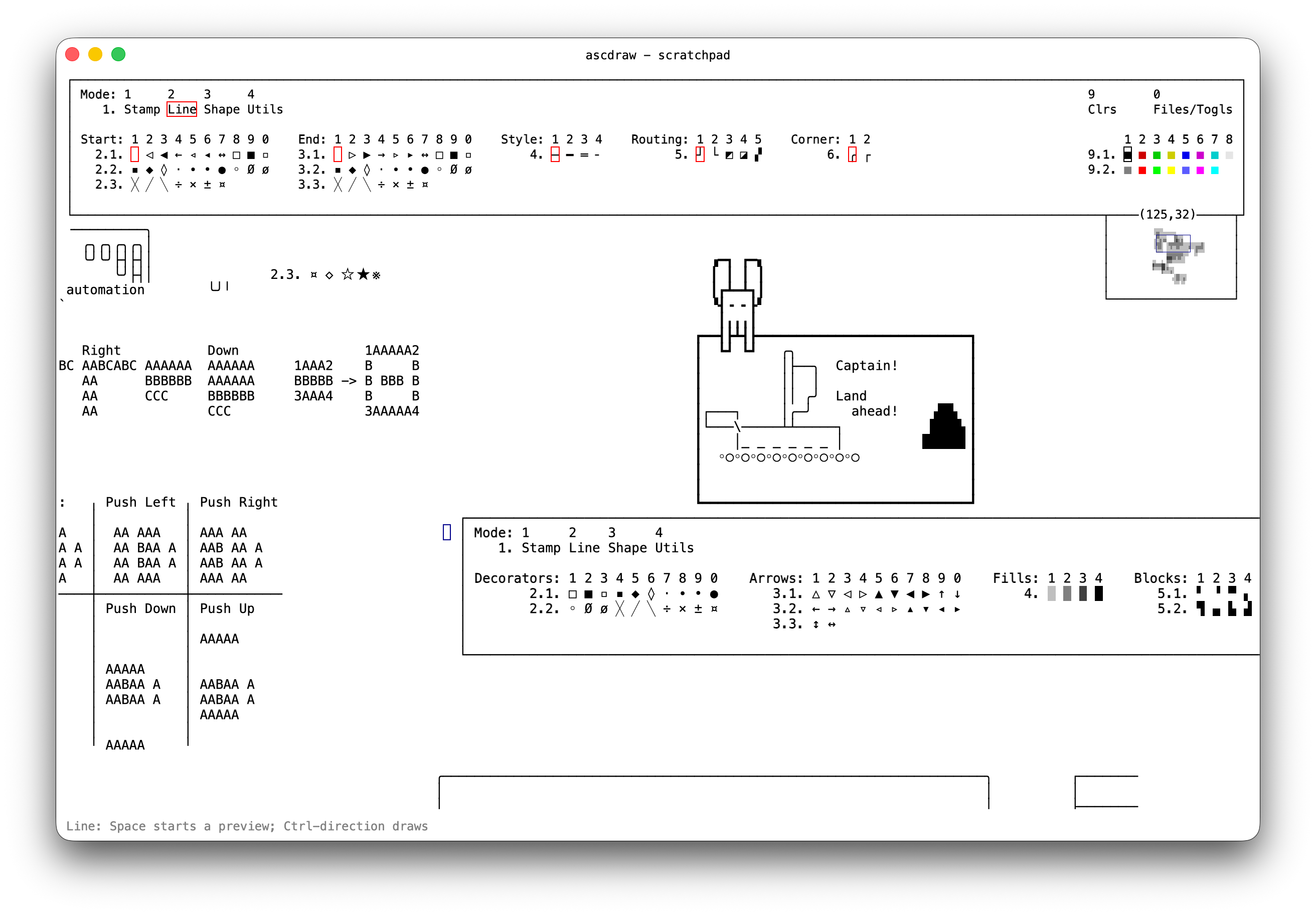 Mixed text, diagrams, and stamped toolbar
