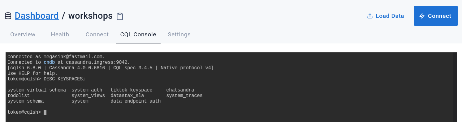 Keyspaces in CQL