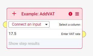 disconnected input node without label