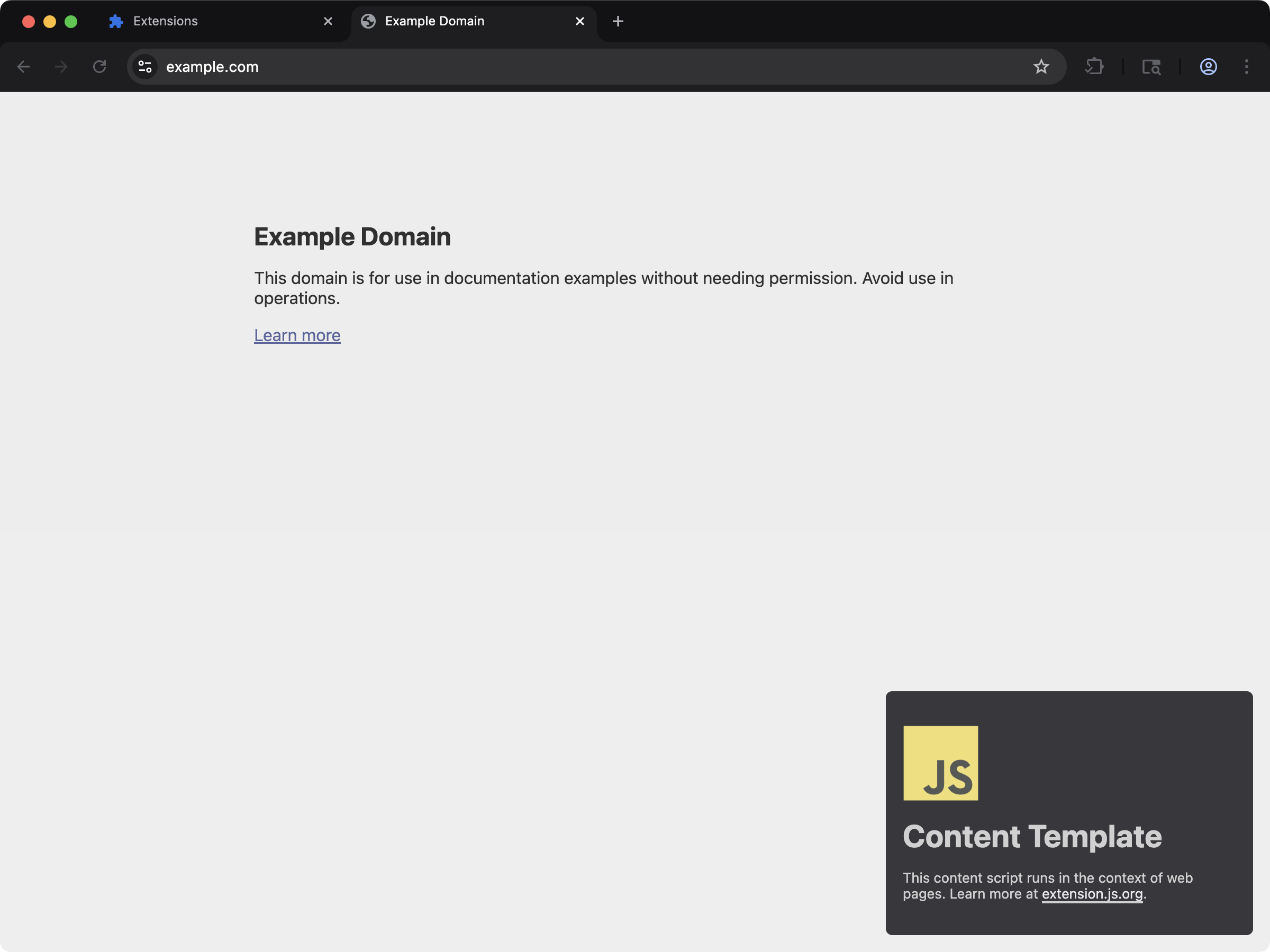 content template screenshot