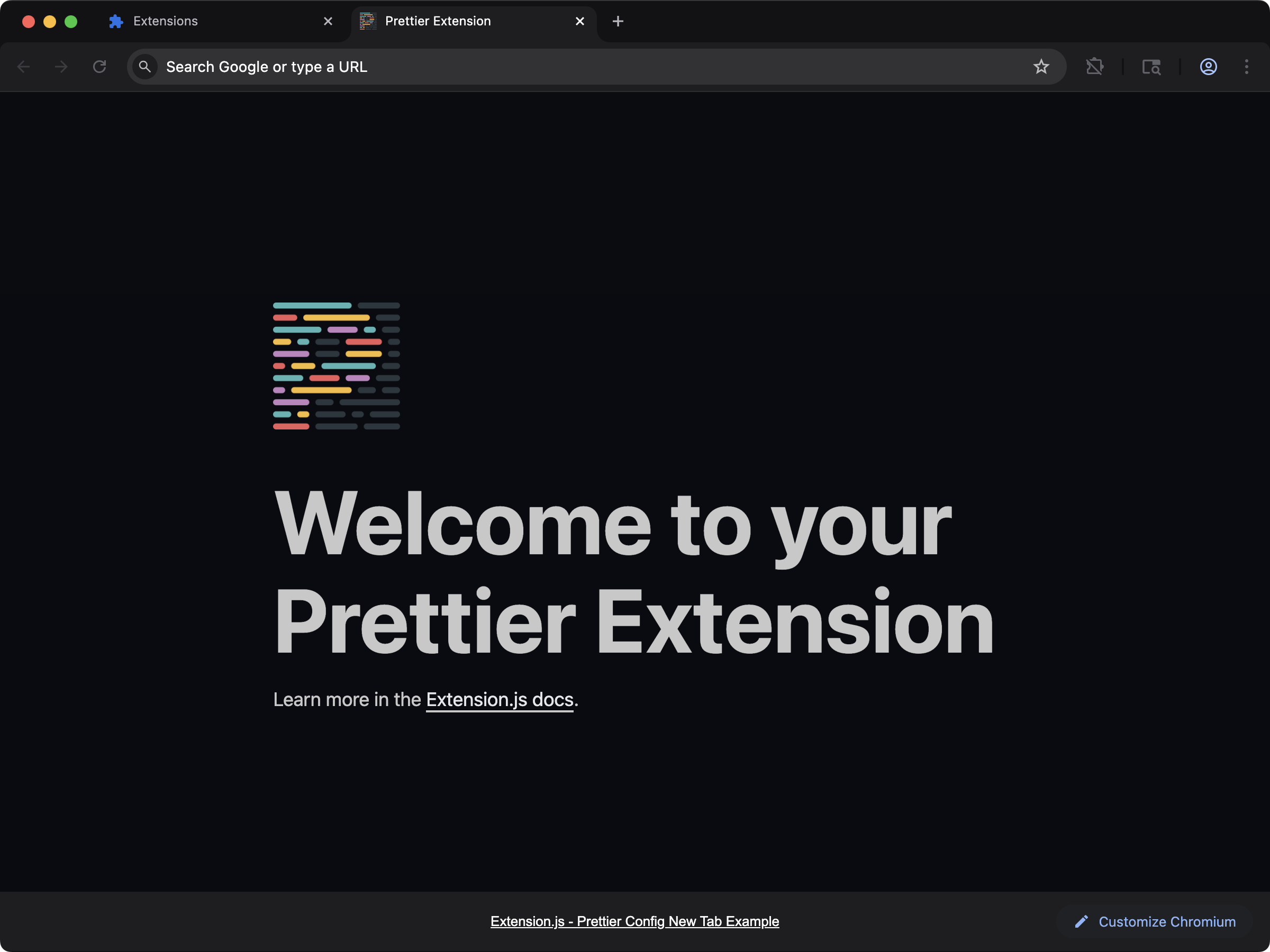 new-config-prettier screenshot