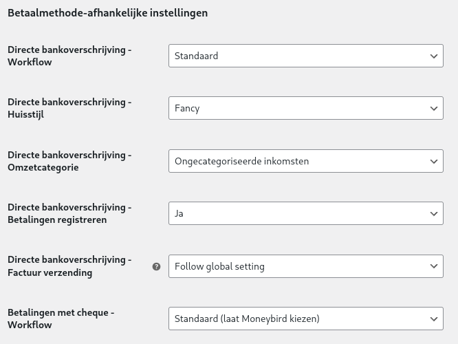 Screenshot of extra settings Screenshot of extra settings