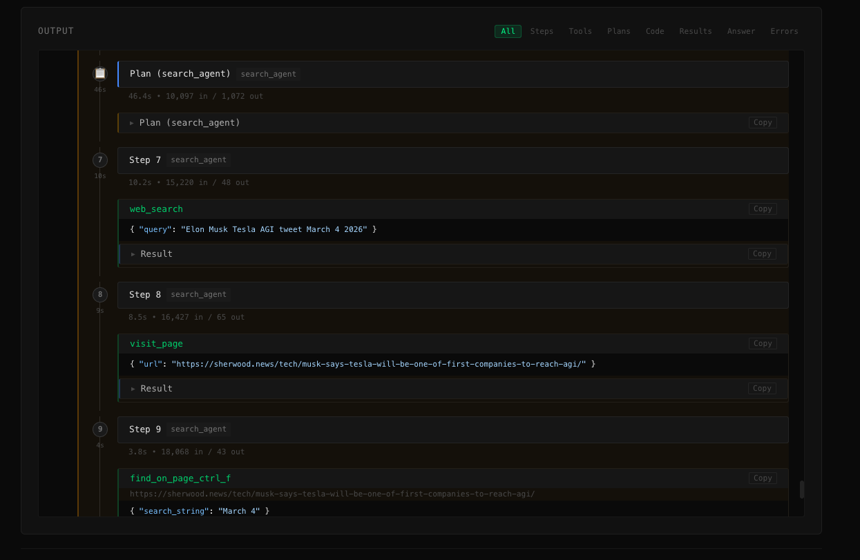Agent Plans and Tools