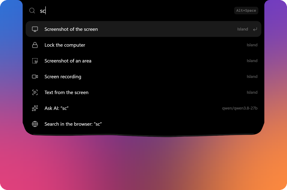 Command bar