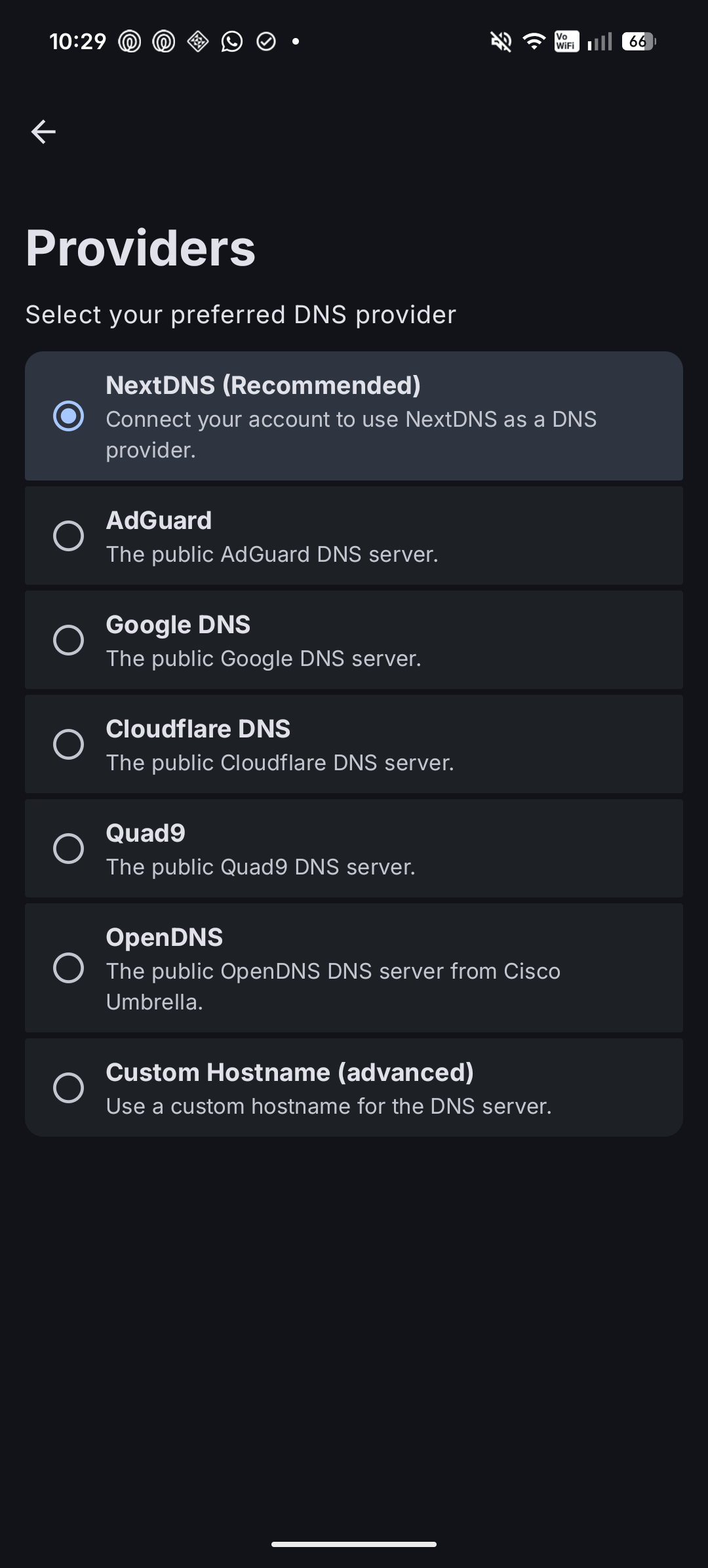 ADNS main screen