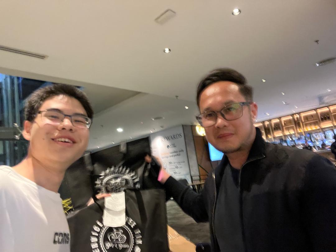 Store in its early days / founder with first batch of cycling equipment