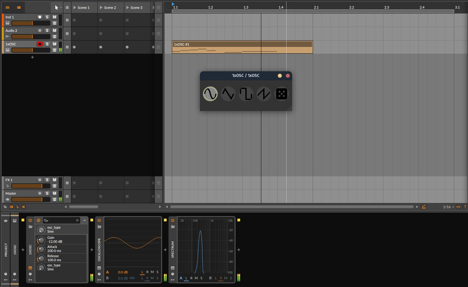 preview screenshot sine wave