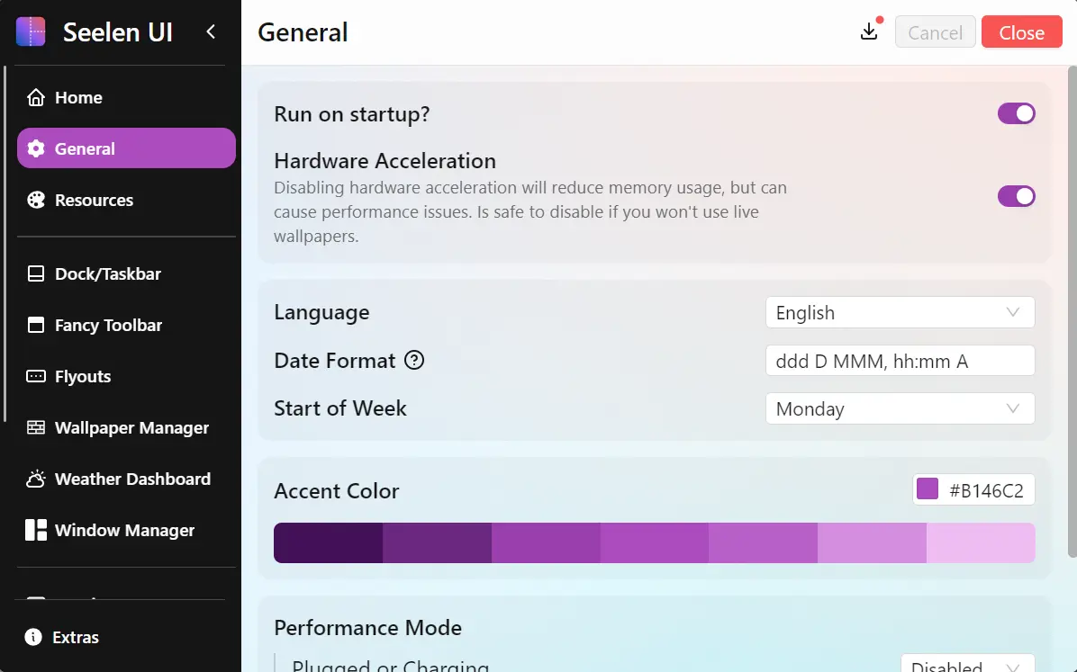 Seelen UI Settings