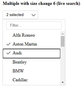 Multi select with search