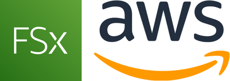 fsx and aws logos