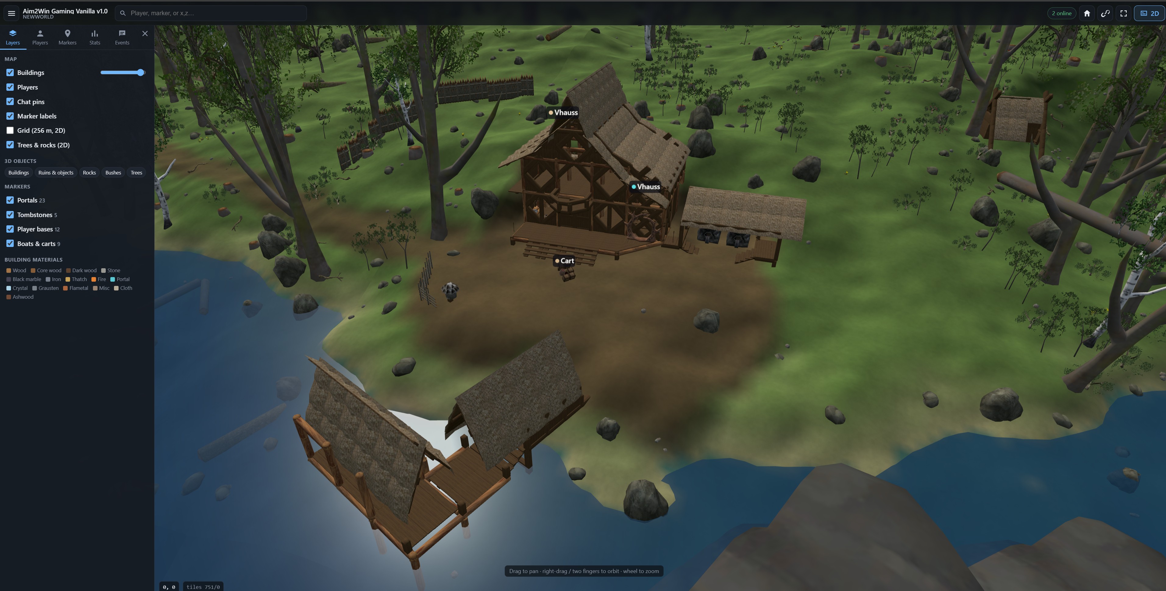 3D view of a player base