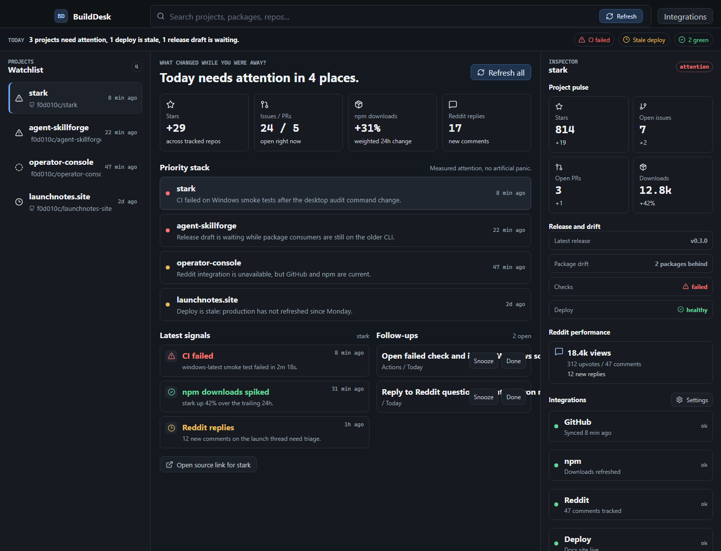 BuildDesk desktop screenshot