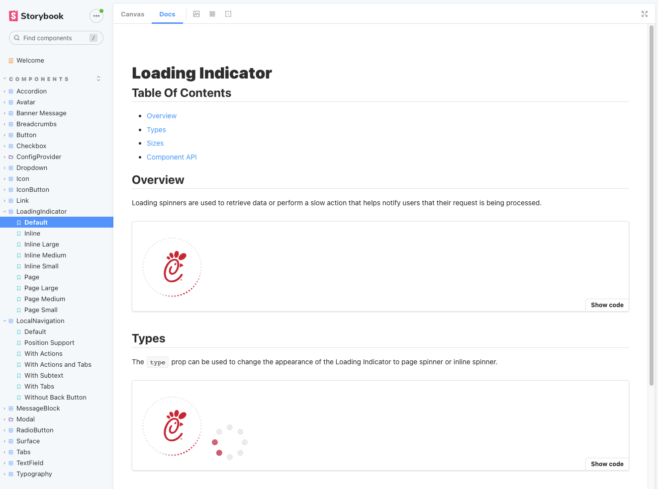 Chick fil a Design System and UI Library