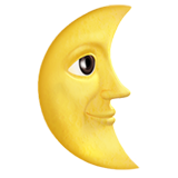 apple version: Last Quarter Moon Face