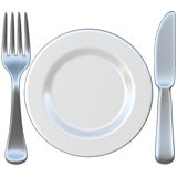 apple version: Fork and Knife with Plate