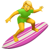 apple version: Woman Surfing